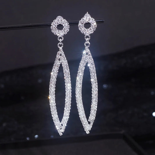 Crystal Glam Drop Earrings