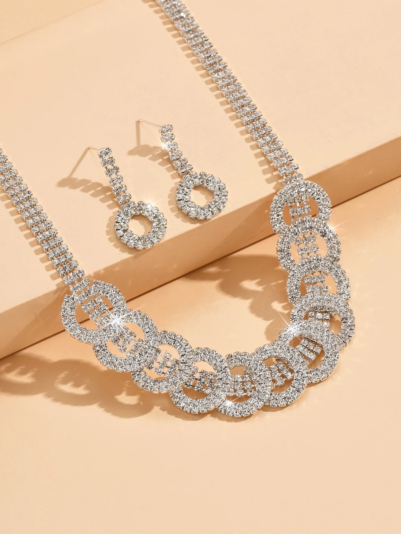 Elegant Rhinestone Jewelry Set