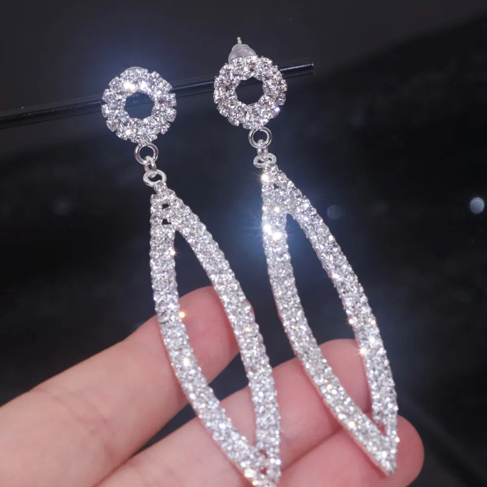 Crystal Glam Drop Earrings