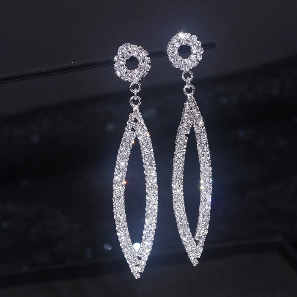 Crystal Glam Drop Earrings