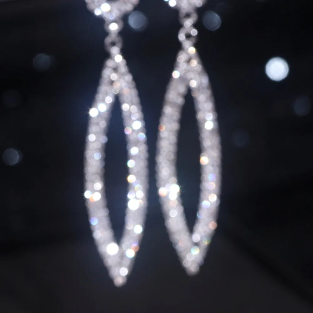 Crystal Glam Drop Earrings