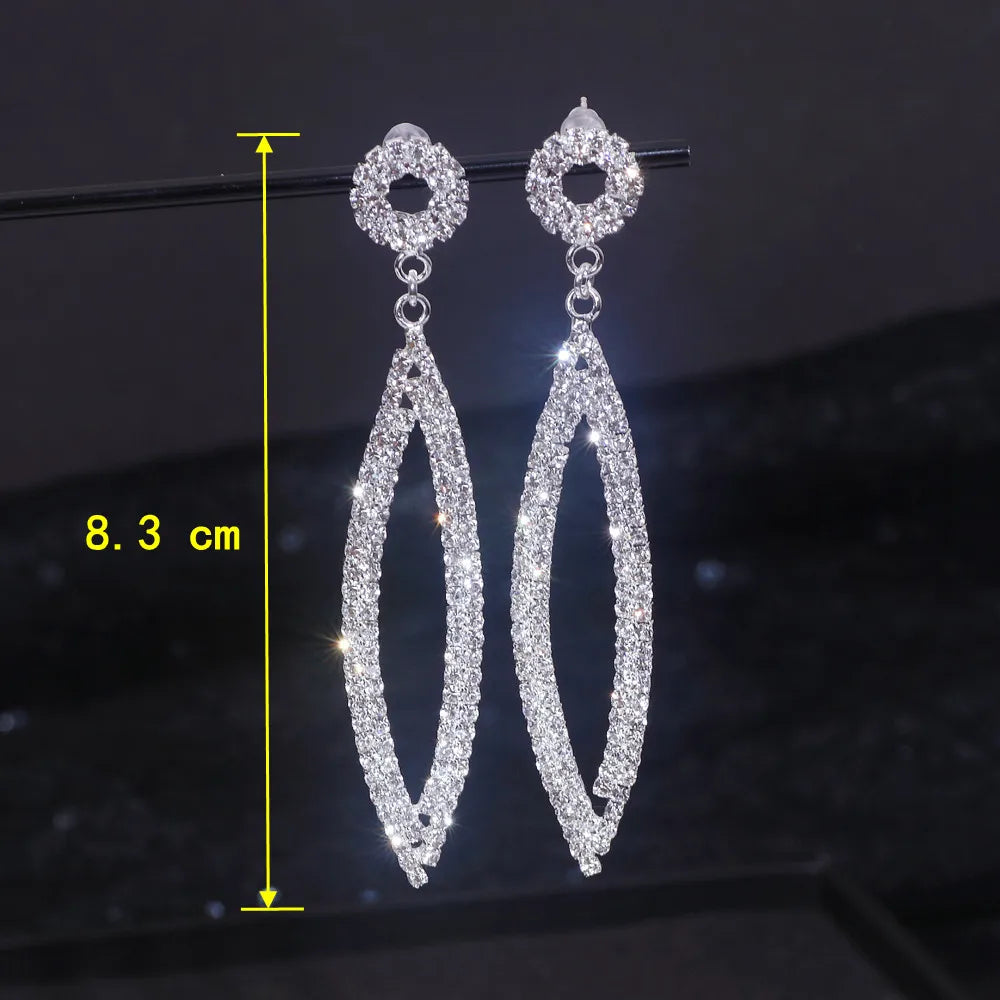 Crystal Glam Drop Earrings