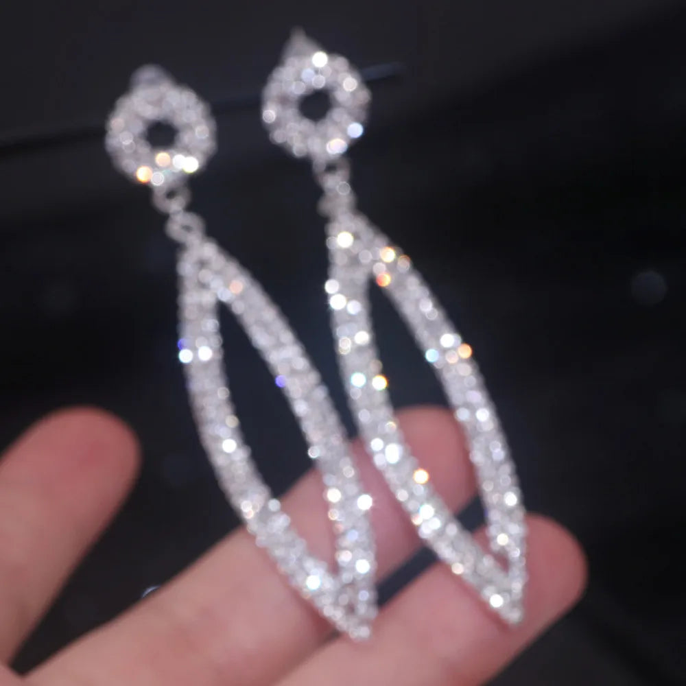 Crystal Glam Drop Earrings